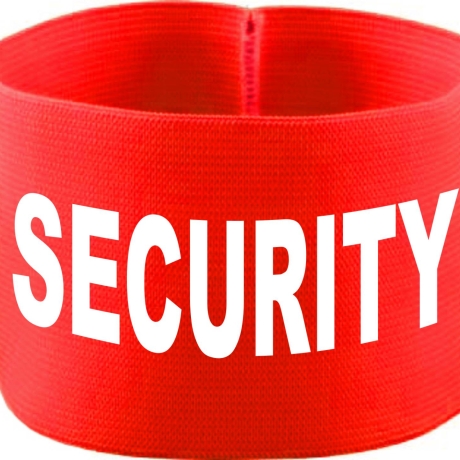 gummielastische Armbinde 10 cm bedruckt mit SECURITY