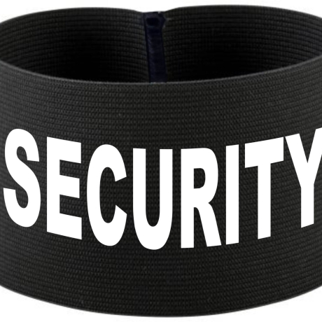 gummielastische Armbinde 10 cm bedruckt mit SECURITY