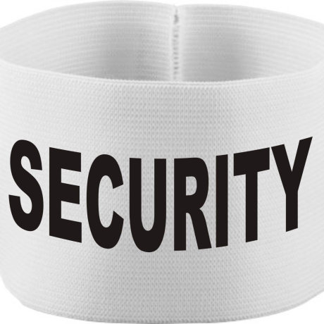 gummielastische Armbinde 10 cm bedruckt mit SECURITY