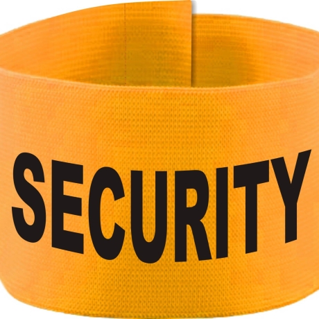 Klett-Armbinde 10 cm Höhe bedruckt mit SECURITY