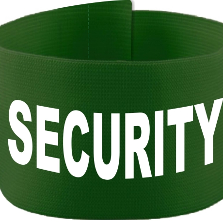 Klett-Armbinde 10 cm Höhe bedruckt mit SECURITY
