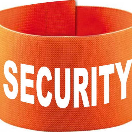 Klett-Armbinde 10 cm Höhe bedruckt mit SECURITY