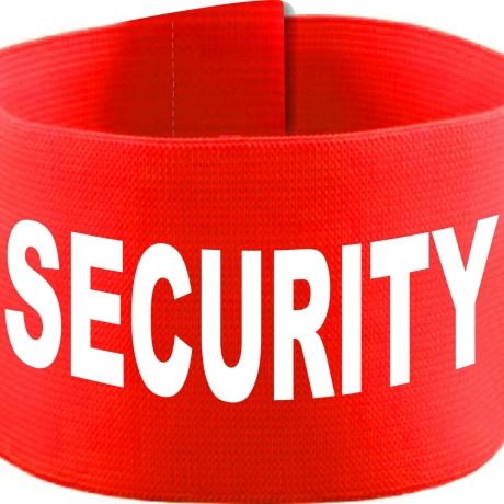 Klett-Armbinde 10 cm Höhe bedruckt mit SECURITY