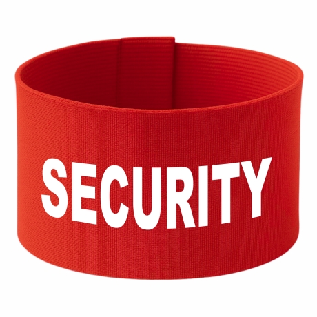 Klett-Armbinde 10 cm Höhe bedruckt mit SECURITY