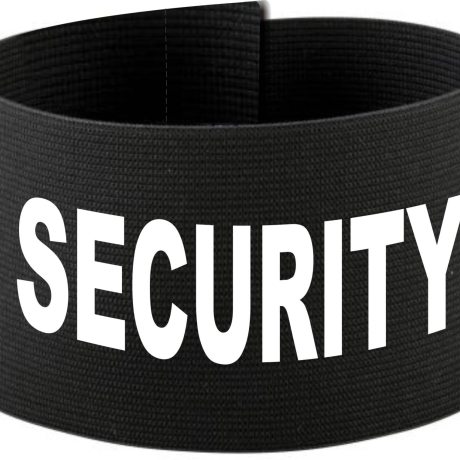 Klett-Armbinde 10 cm Höhe bedruckt mit SECURITY
