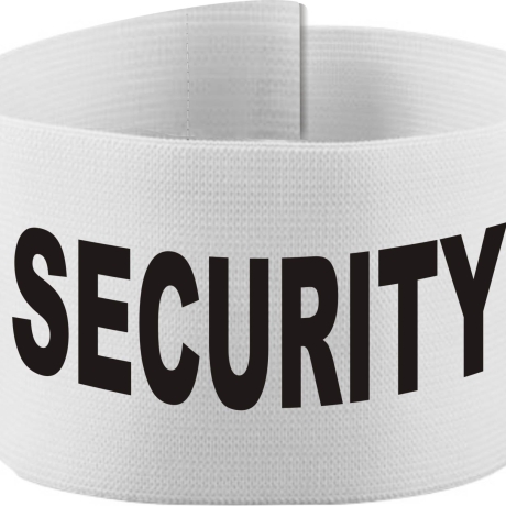 Klett-Armbinde 10 cm Höhe bedruckt mit SECURITY