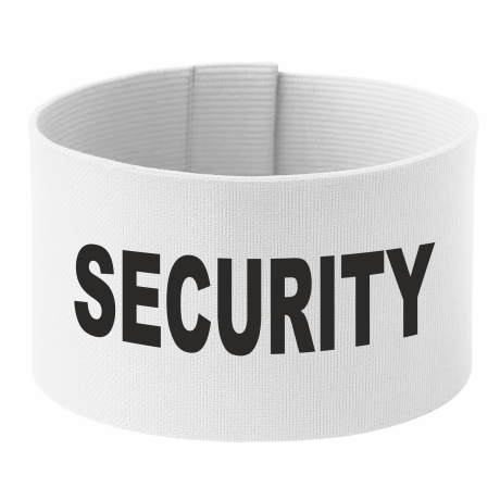Klett-Armbinde 10 cm Höhe bedruckt mit SECURITY