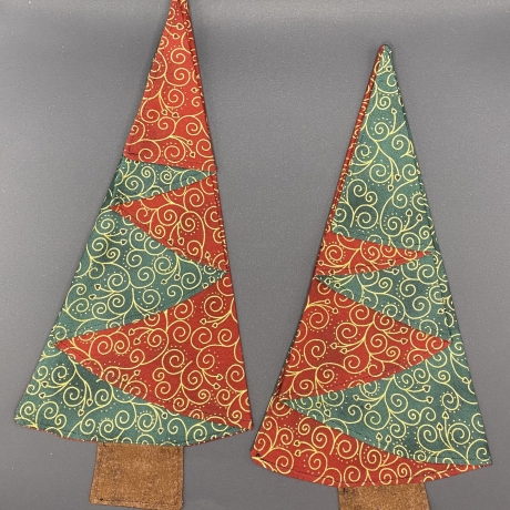 Stoff Servietten in Tannenbaumform,weihnachtlich