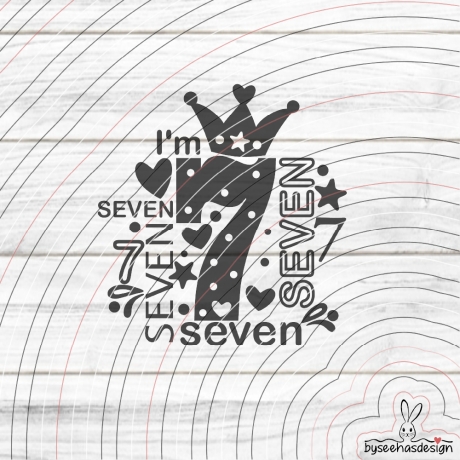 I'm seven Plotterdatei SVG DXF