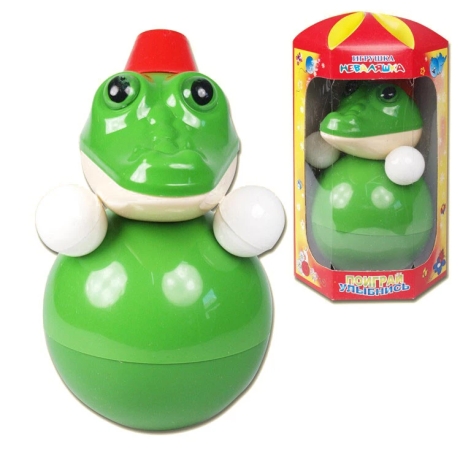 Stehaufpuppe Krokodil m. Glöckchen, sh 004, neu