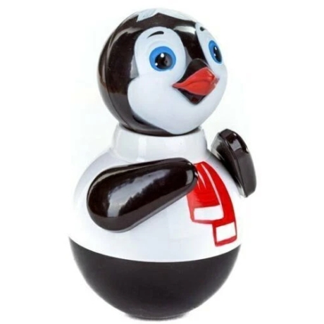 Stehaufpuppe Pinguin m. Glöckchen, sh 005, neu, 15 cm
