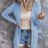 Damen-Sommer-Cardigan/Longshirt, hellblau, Größe M, neu