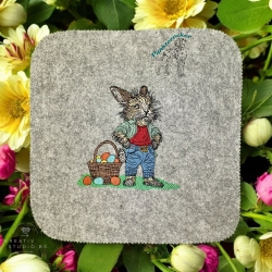 jetzt werden die Ostereier bewacht - Größe 15,59 x 15,70 cm