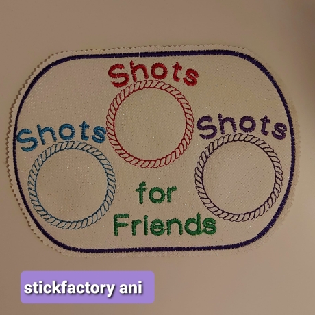 shots for friends ith mug rug Stickdatei