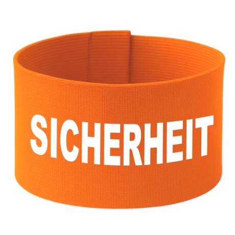 Klett-Armbinde 10 cm Höhe bedruckt mit SICHERHEIT