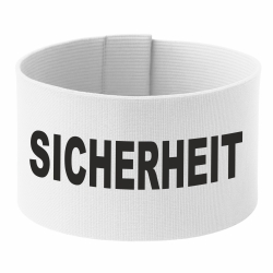 Klett-Armbinde 10 cm Höhe bedruckt mit SICHERHEIT