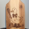 Schneidebrett aus Akazienholz I 42x17x1,5 mit eingebrannter Gans 