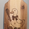 Schneidebrett aus Akazienholz I 42x17x1,5 mit eingebrannter Gans 