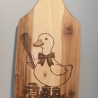 Schneidebrett aus Akazienholz I 42x17x1,5 mit eingebrannter Gans 