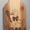 Schneidebrett aus Akazienholz I 42x17x1,5 mit eingebrannter Gans 