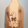 Schneidebrett aus Akazienholz I 42x17x1,5 mit eingebrannter Gans 