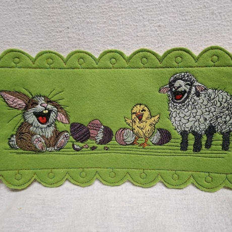 da lachen sie - uuups, kaputte Ostereier - Größe 25.77 x 9.19 cm