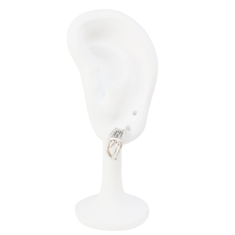 Versilberte Ohrringe Damen Elegant Modern Für Alltag Und Fest
