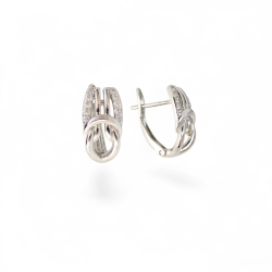 Versilberte Ohrringe Damen Elegant Modern Für Alltag Und Fest