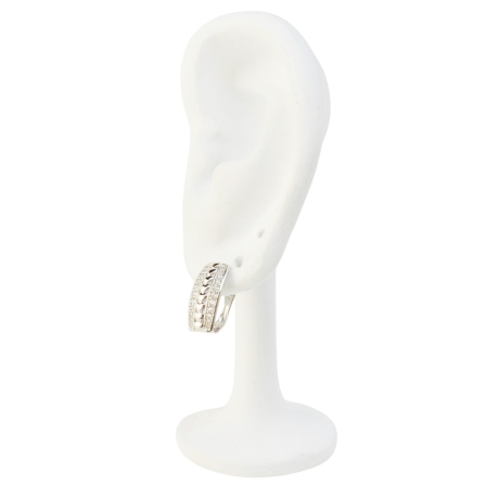 Versilberte Ohrringe Damen Schmuck Im Klassischen Stil