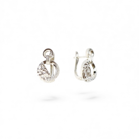 Versilberte Ohrringe Schöner Damenschmuck Für Jeden Tag