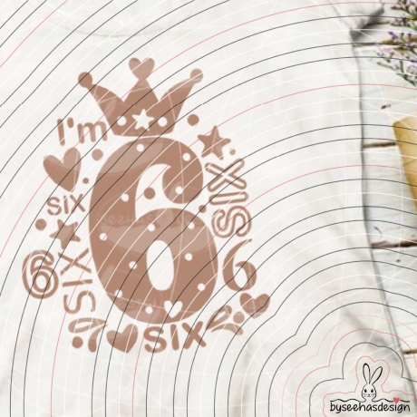 I'm six Plotterdatei SVG DXF 