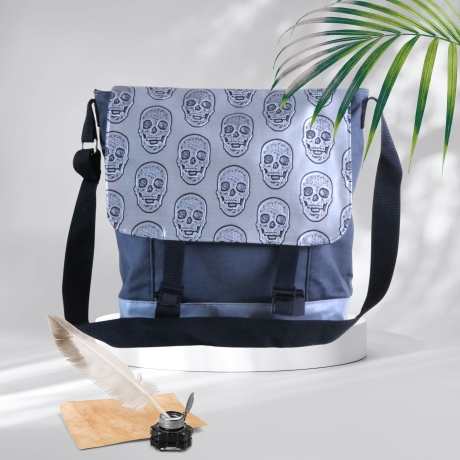 Messenerbags/Skull/Umhängetasche Herren/Männertasche/Totenkopf