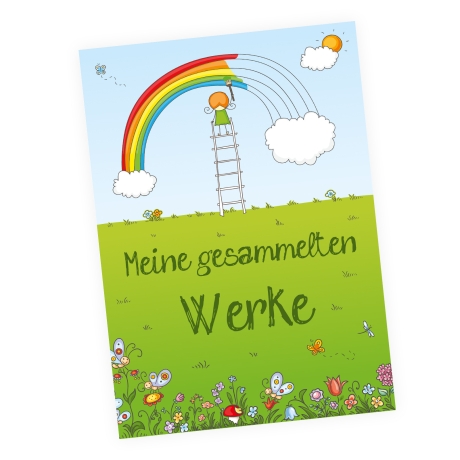 A4 Sammelmappe Meine gesammelten Werke Regenbogen