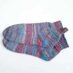 Handgestrickte Sneakersocken Gr. 32/33 Baumwollsocken für Kinder