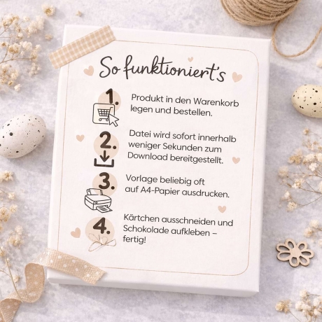 Gastgeschenk zum Ausdrucken – Blumen für Schokokugeln