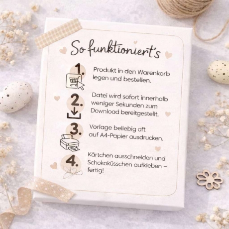 Osteranhänger zum Ausdrucken – Geschenkanhänger PDF