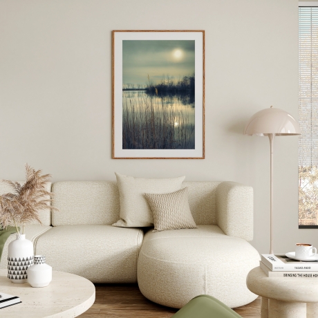 Fotografie Lichtreflexion See  FineArt Druck