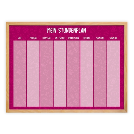 magnetischer Stundenplan beere mit 90 Magneten