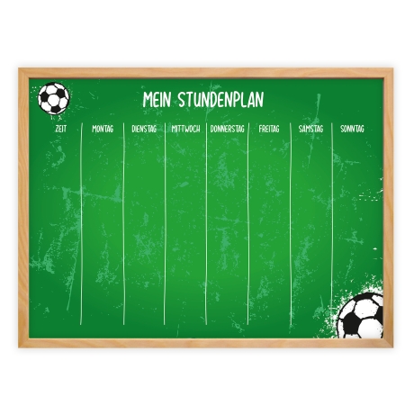 magnetischer Stundenplan Fussball grün mit 90 Magneten