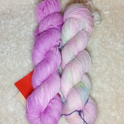 Sockenwolle, handgefärbte Wolle, Sockenwolle mit Glitzer, Glitzer