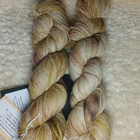 Sockenwolle, handgefärbte Wolle, Sockenwolle mit Glitzer, Glitzer