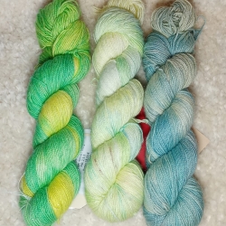 Sockenwolle, handgefärbte Wolle, Sockenwolle mit Glitzer, Glitzer