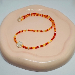 Pastell Perlenkette | Y2K Halskette | Boho Seed Bead Necklace