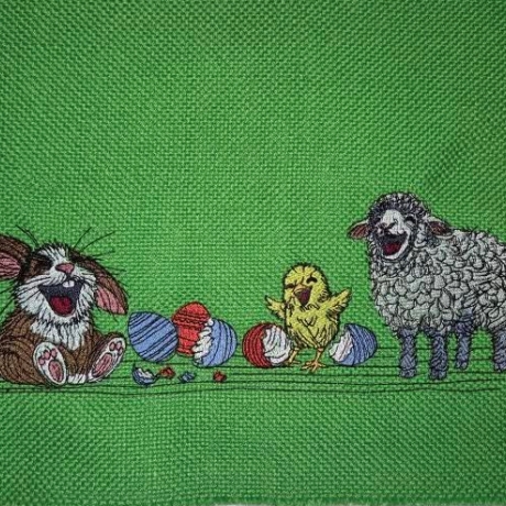da lachen sie - uuups, kaputte Ostereier - Größe 25.77 x 9.19 cm