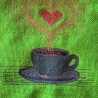 Kaffee mit Herz - 16,0 x 17,2 cm
