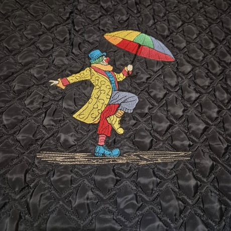 Clown tanzt im Regen - Größe 12,8 x 15,0 cm