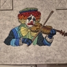 trauriger Geiger Clown -  Größe 19,8 x 12,6 cm