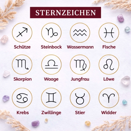 Personalisiertes Lesezeichen Sternzeichen Geschenkidee