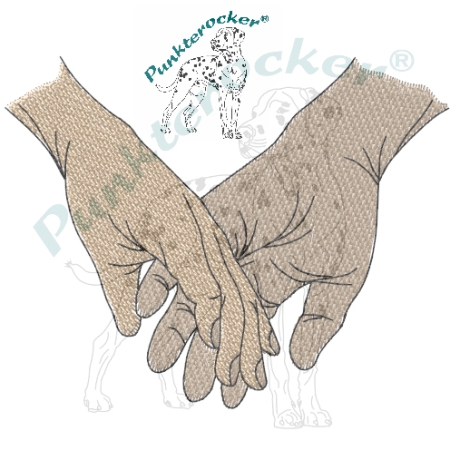 Zwei Hände, die sich finden | 9.48 x 7.52 cm