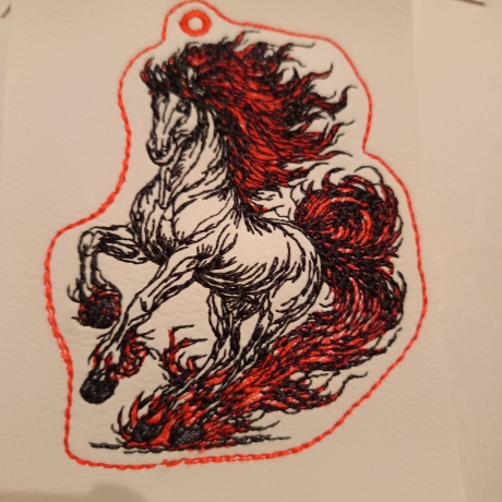 Anhänger Feuerpferd 01 | 7.32 x 9.36 cm | ITH | TS